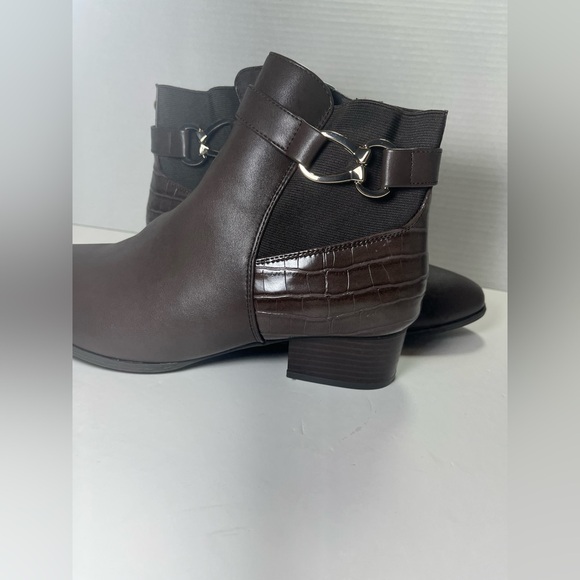 Nadine Womens Faux Leather Ankle Ankle Boots - Picture 3 of 7